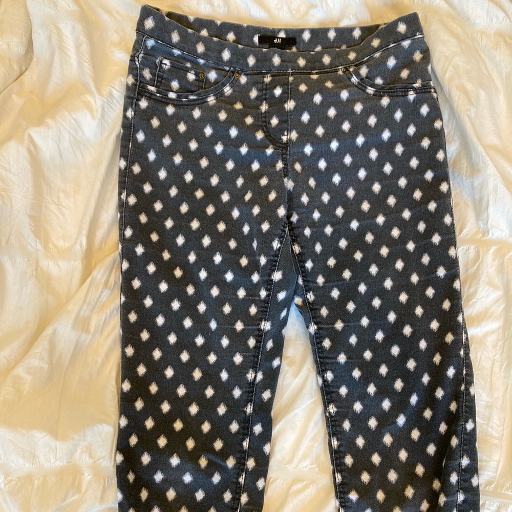 Diamond print pants